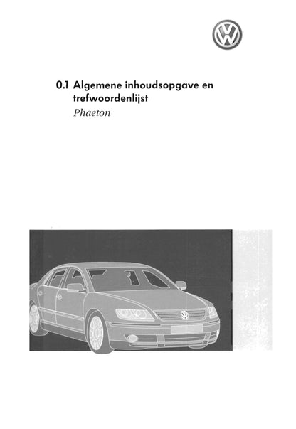 2002-2009 Volkswagen Phaeton Gebruikershandleiding | Nederlands