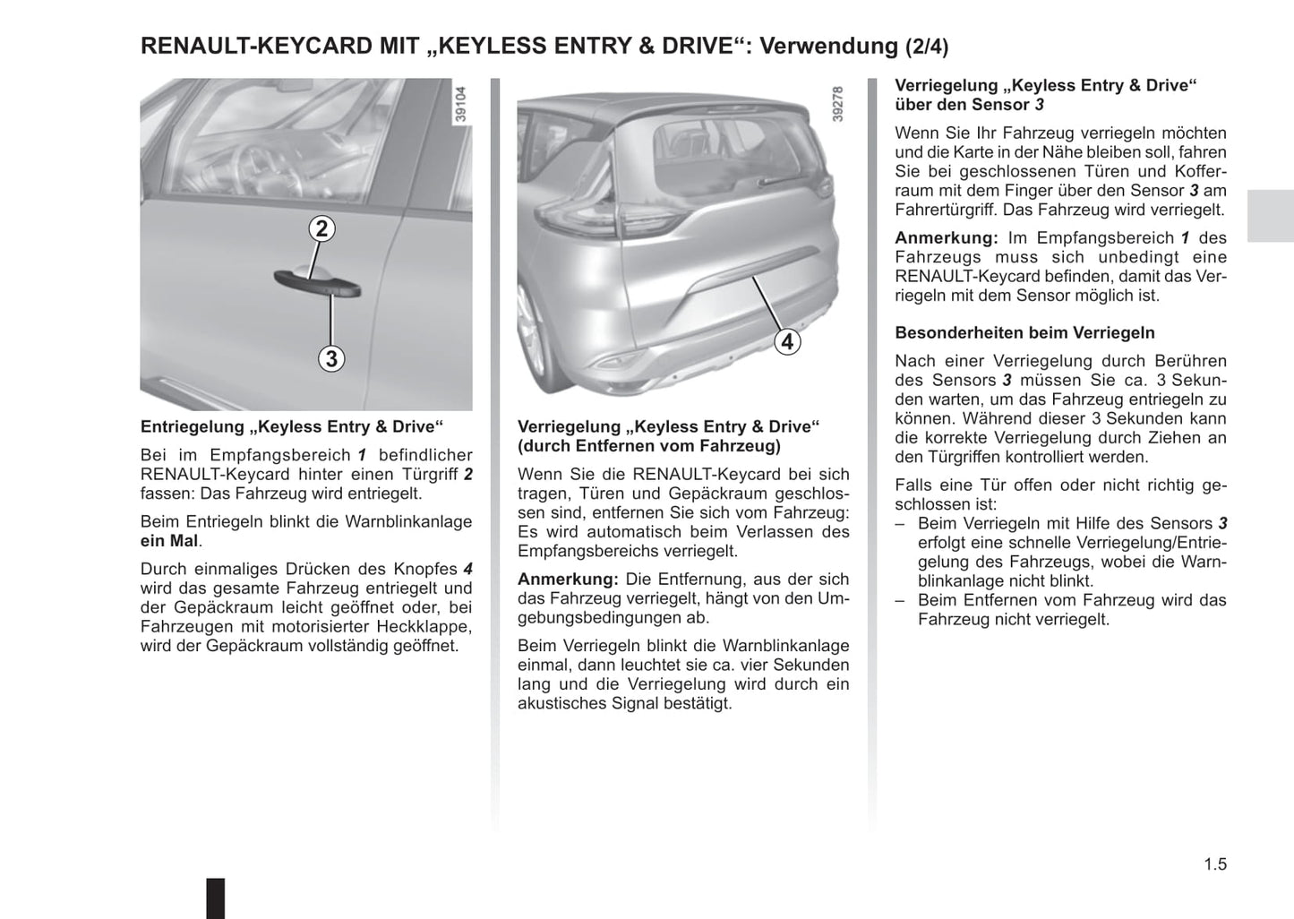 2015-2020 Renault Espace Manuel du propriétaire | Allemand