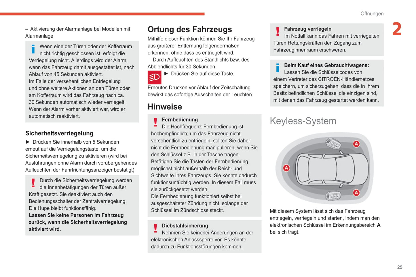 2020-2023 Citroën C3 Manuel du propriétaire | Allemand