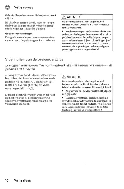 2005-2011 Volkswagen Fox Owner's Manual | Dutch