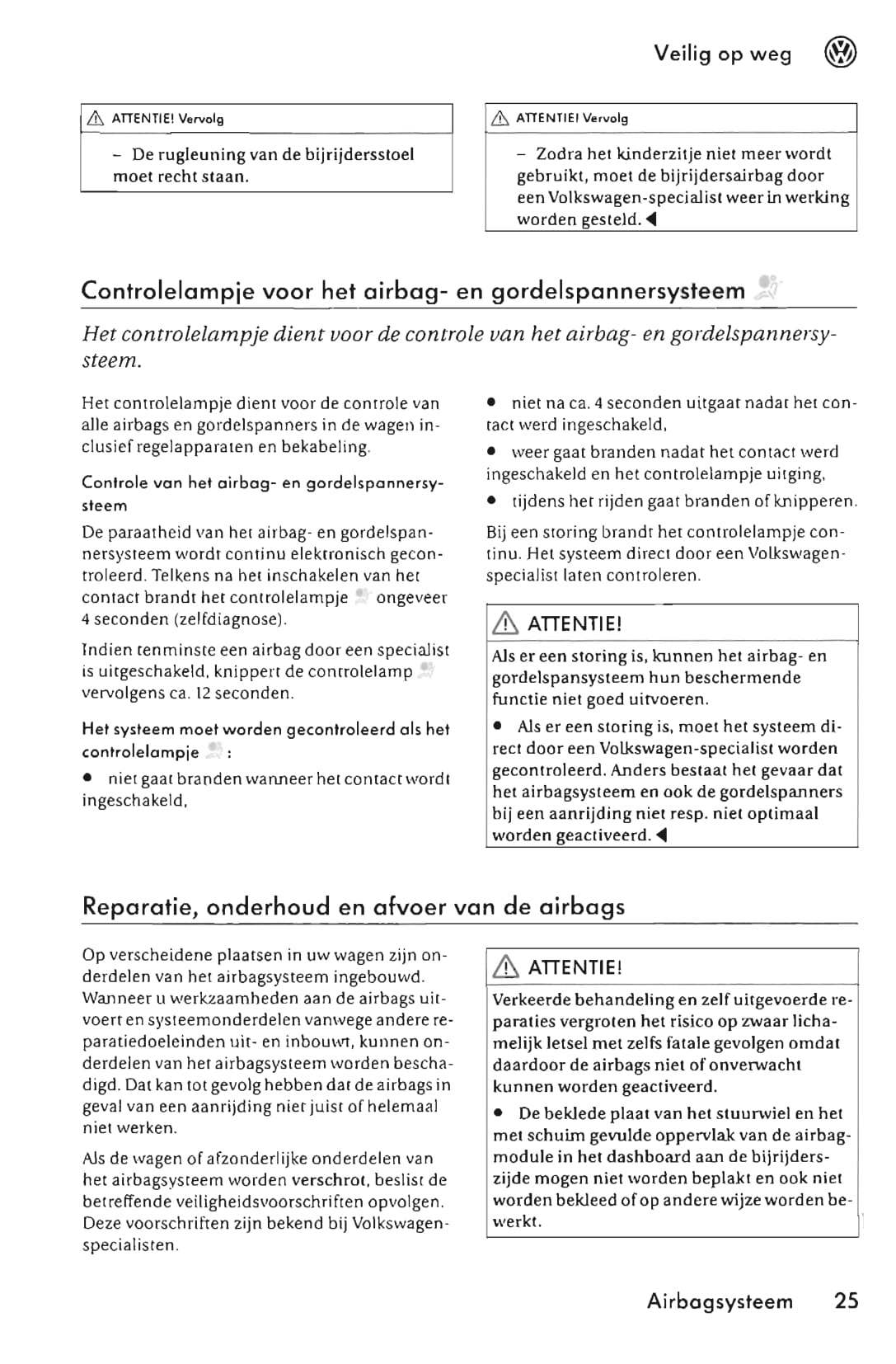 2005-2011 Volkswagen Fox Owner's Manual | Dutch