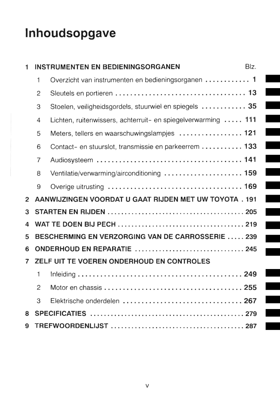 1999-2003 Toyota Yaris Verso Manuel du propriétaire | Néerlandais