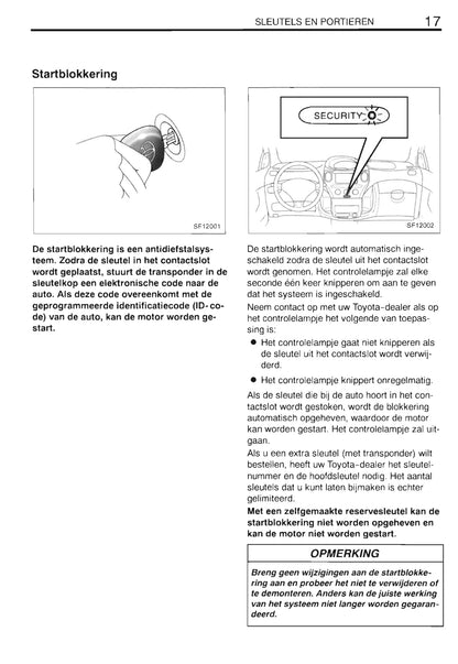 1999-2003 Toyota Yaris Verso Manuel du propriétaire | Néerlandais