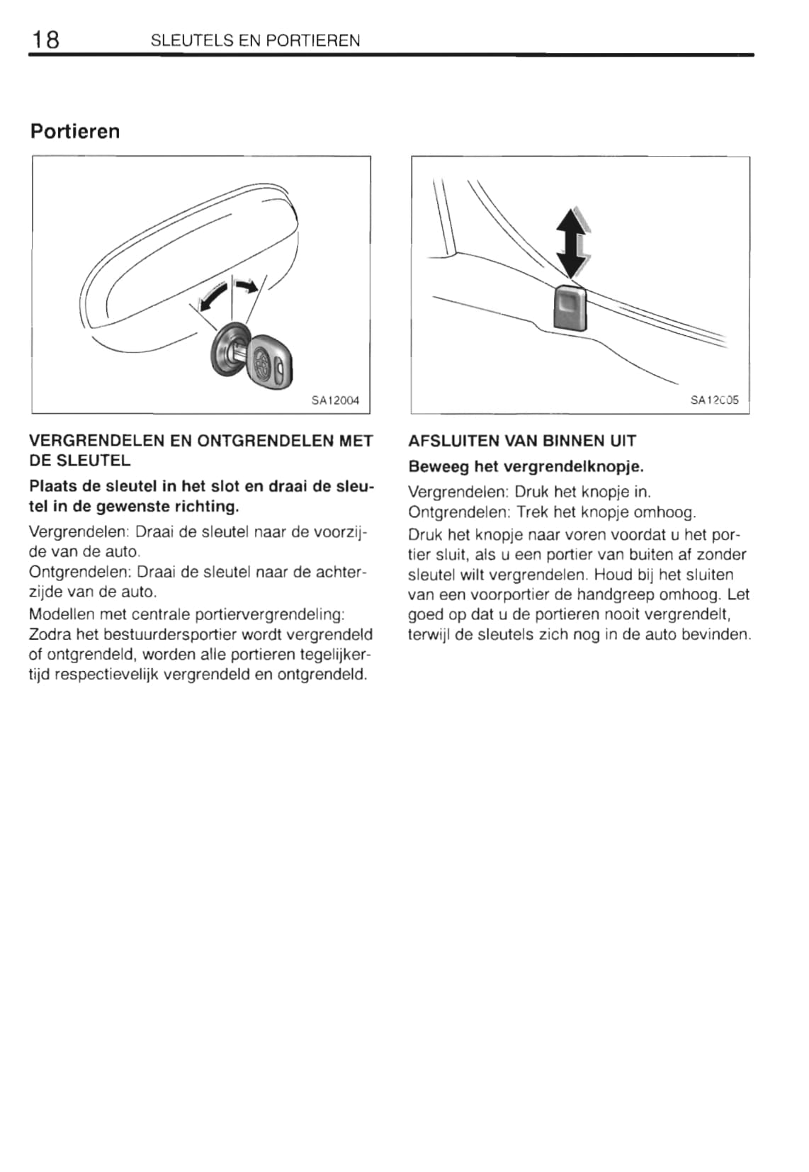 1999-2003 Toyota Yaris Verso Manuel du propriétaire | Néerlandais