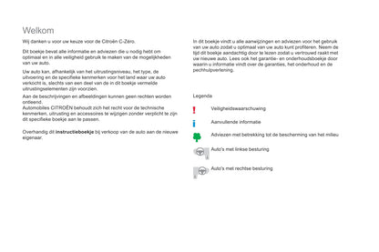 2017-2020 Citroën C-Zero Gebruikershandleiding | Nederlands