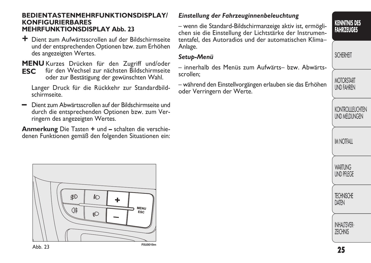 2010-2011 Fiat Punto/Punto Evo Owner's Manual | German