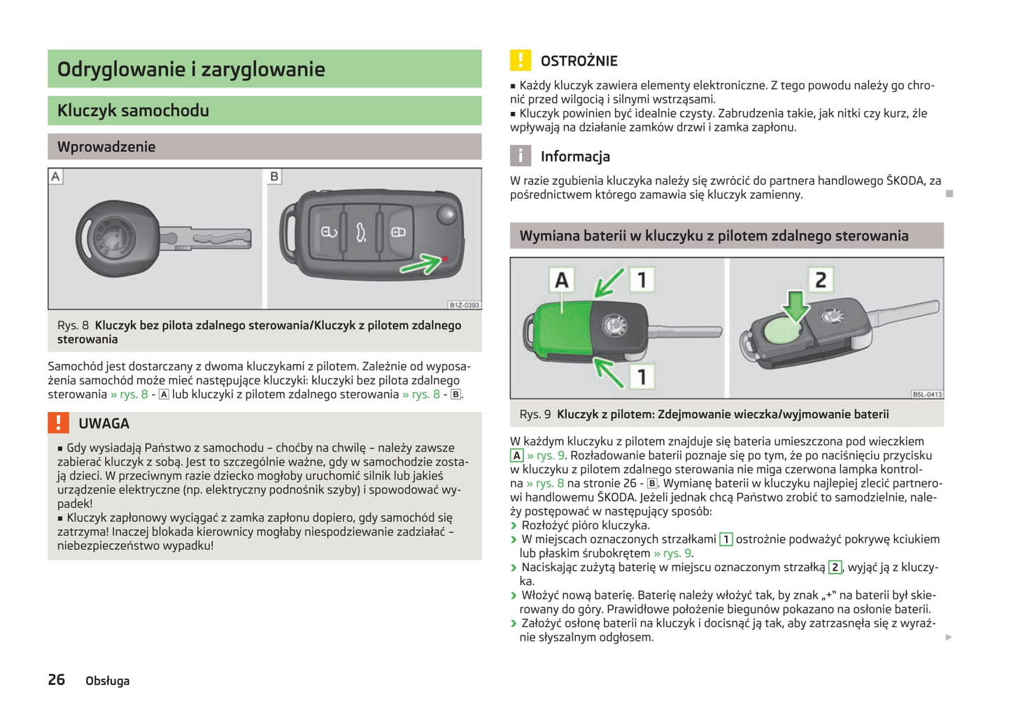 2009-2013 Skoda Octavia Bedienungsanleitung | Polnisch