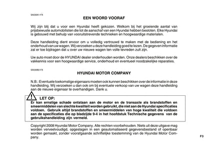 2008-2009 Hyundai Tucson Owner's Manual | Dutch