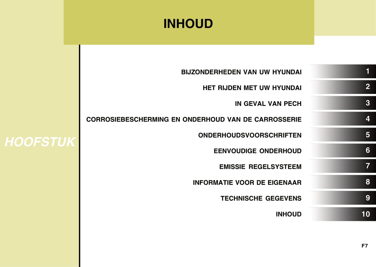 2008-2009 Hyundai Tucson Owner's Manual | Dutch