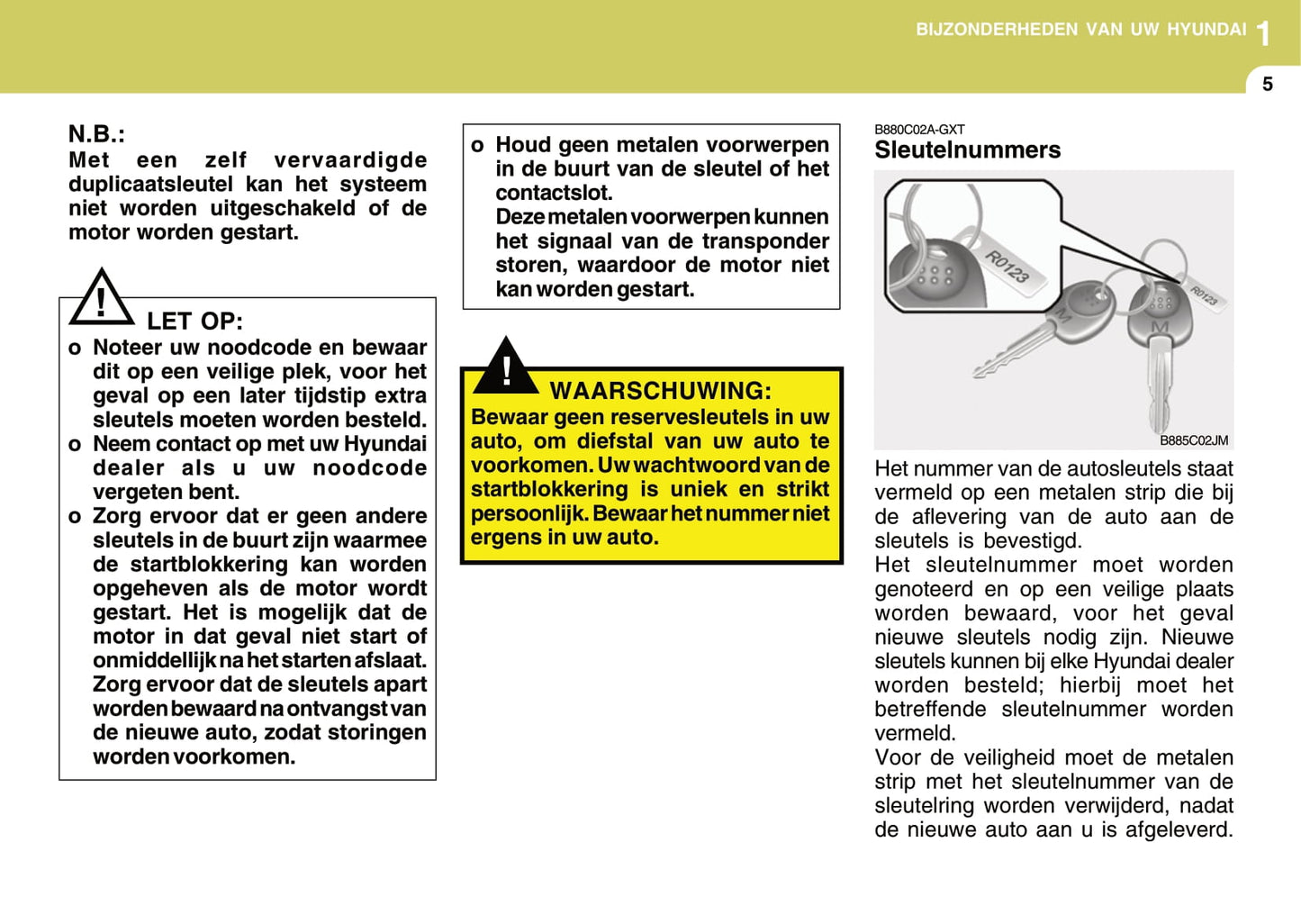 2008-2009 Hyundai Tucson Owner's Manual | Dutch