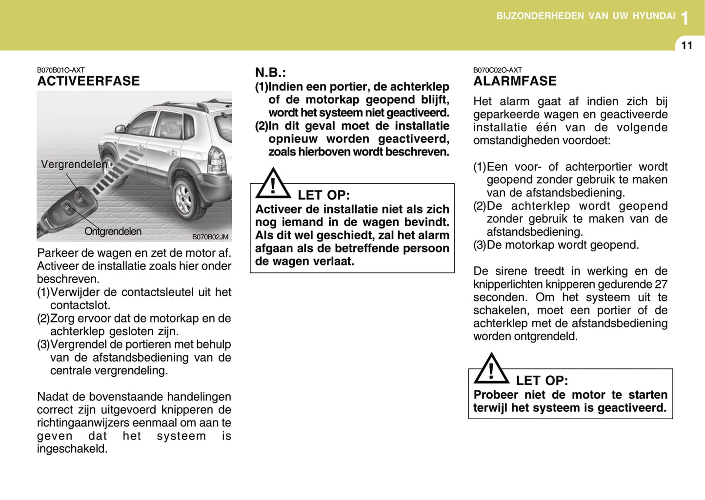 2008-2009 Hyundai Tucson Owner's Manual | Dutch