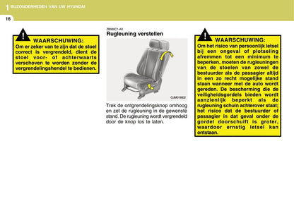 2008-2009 Hyundai Tucson Owner's Manual | Dutch