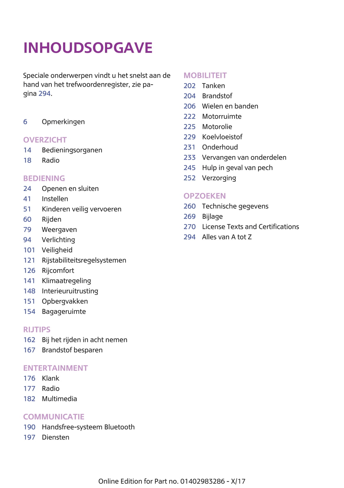 2018-2021 Mini Mini Owner's Manual | Dutch