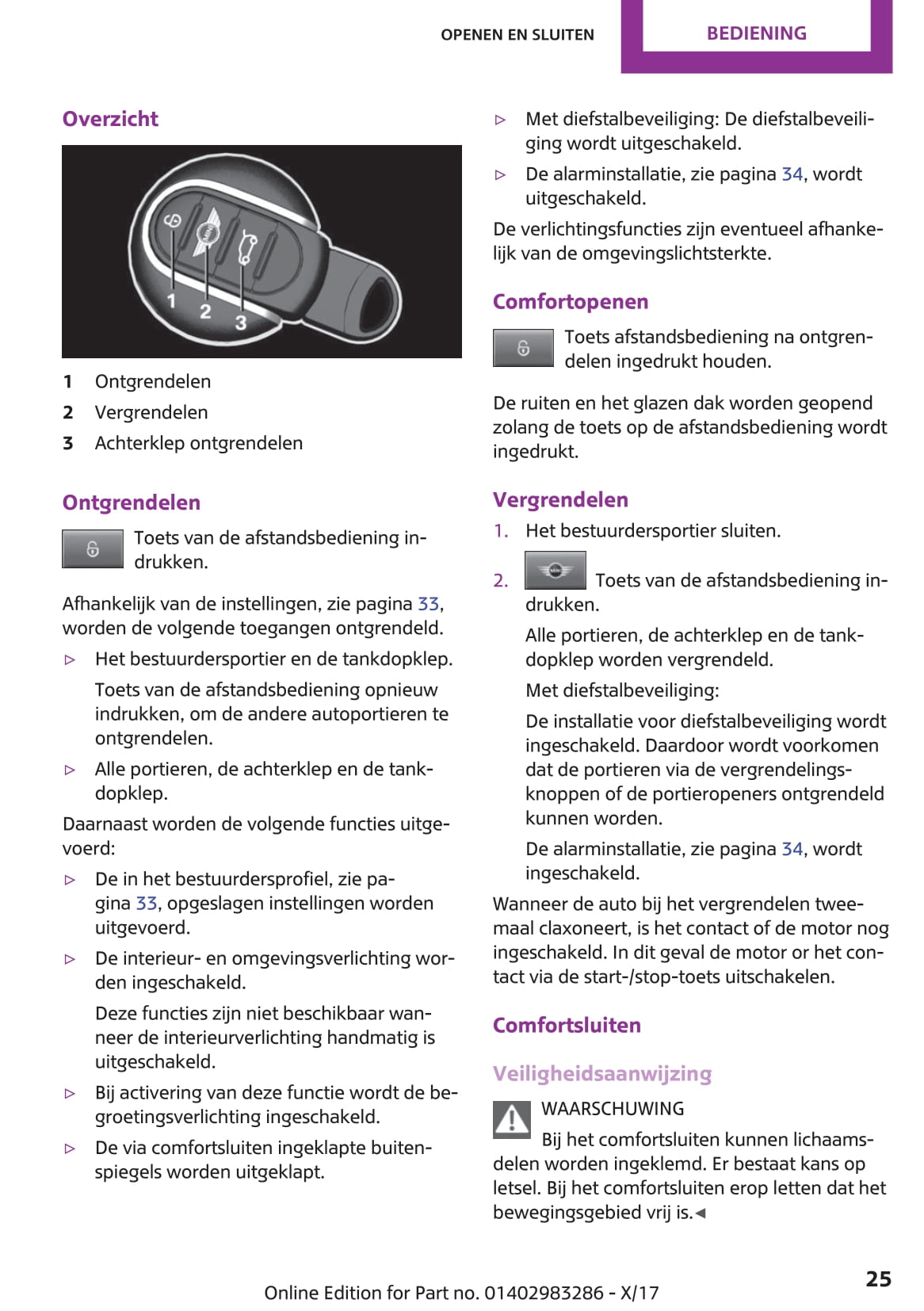 2018-2021 Mini Mini Owner's Manual | Dutch