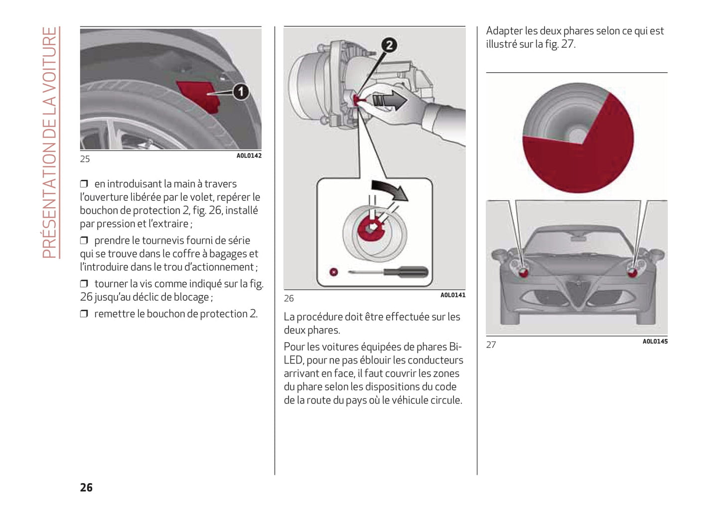 2013-2023 Alfa Romeo 4C Gebruikershandleiding | Frans