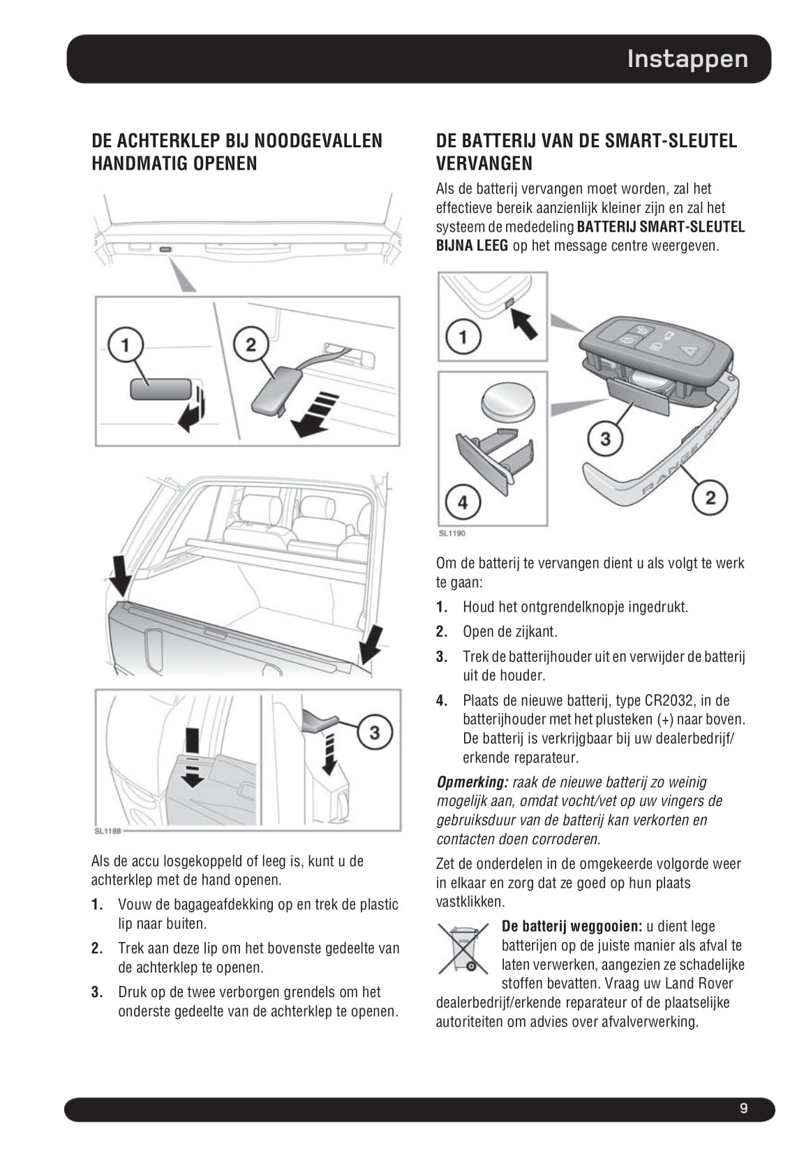 2010-2011 Land Rover Range Rover Owner's Manual | Dutch