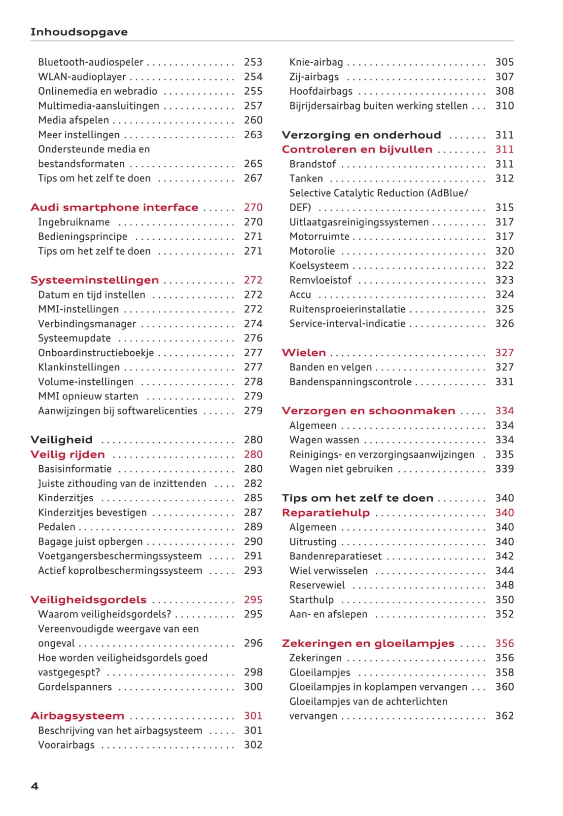 2016 Audi A3/A3 Cabriolet/A3 Limousine/A3 Sportback/S3/S3 Sportback Owner's Manual | Dutch