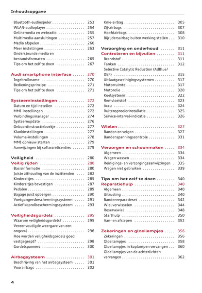 2016 Audi A3/A3 Cabriolet/A3 Limousine/A3 Sportback/S3/S3 Sportback Owner's Manual | Dutch