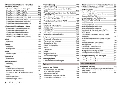 2017-2018 Skoda Superb Owner's Manual | German