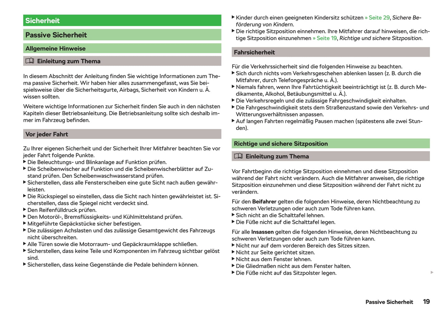 2017-2018 Skoda Superb Owner's Manual | German