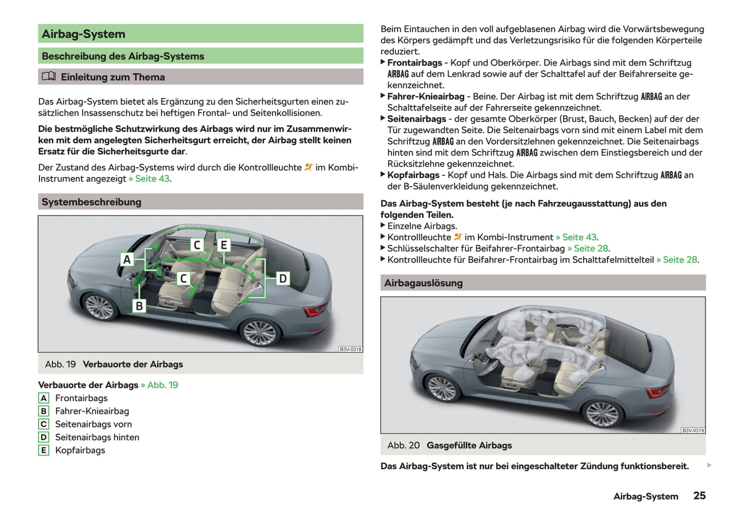 2017-2018 Skoda Superb Owner's Manual | German