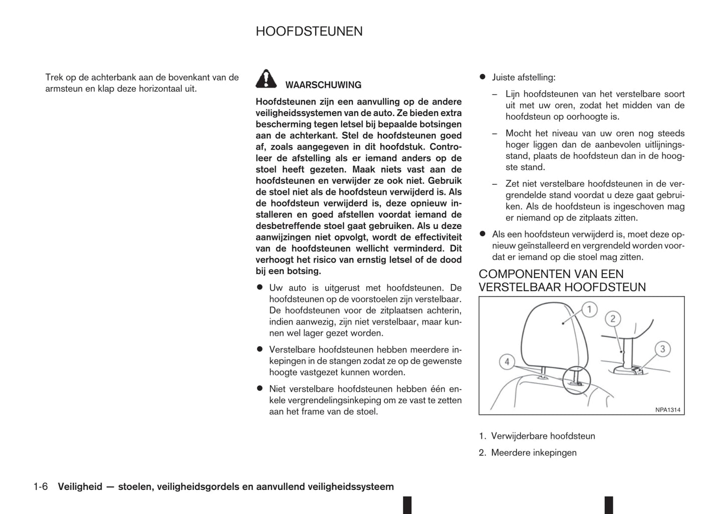 2017-2018 Nissan Qashqai Owner's Manual | Dutch