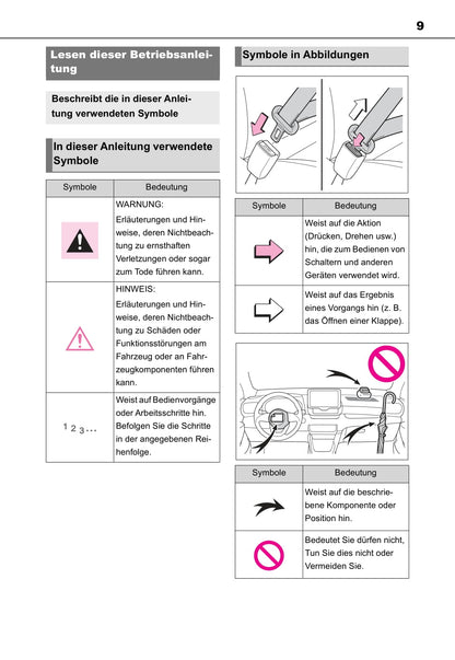 2020-2021 Toyota Yaris Owner's Manual | German