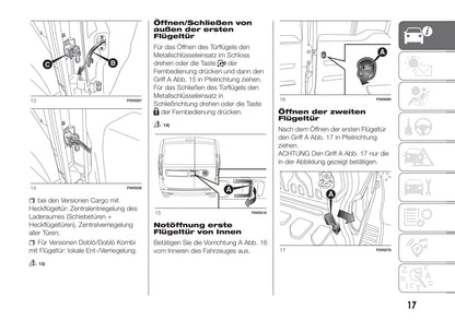 2016-2021 Fiat Doblò Manuel du propriétaire | Allemand