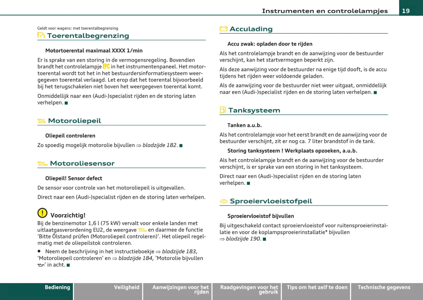 2008-2012 Audi A3 Gebruikershandleiding | Nederlands