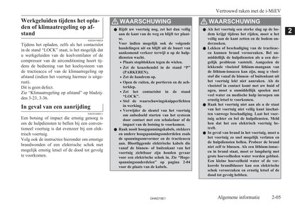 2010-2019 Mitsubishi I-MIEV Bedienungsanleitung | Niederländisch