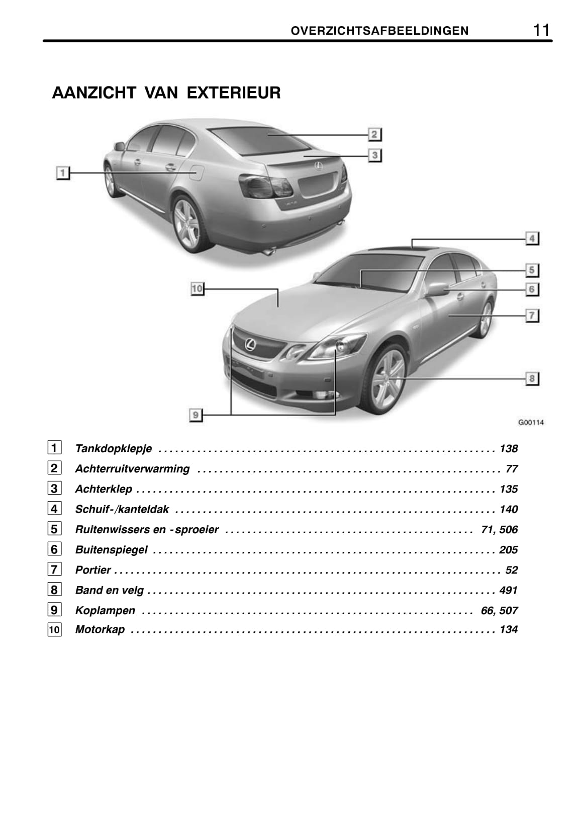 2006-2007 Lexus GS 300/GS 430 Bedienungsanleitung | Niederländisch