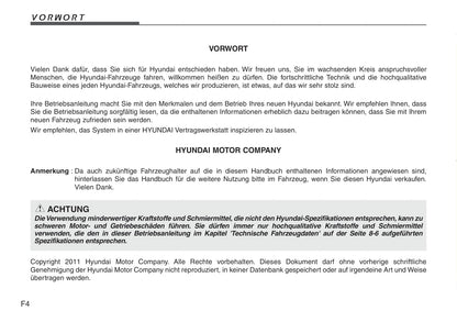 2011-2012 Hyundai i40 Owner's Manual | German