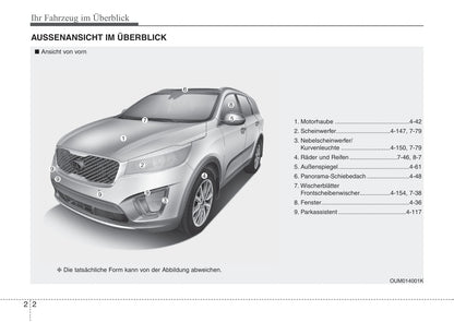 2016-2017 Kia Sorento Gebruikershandleiding | Duits