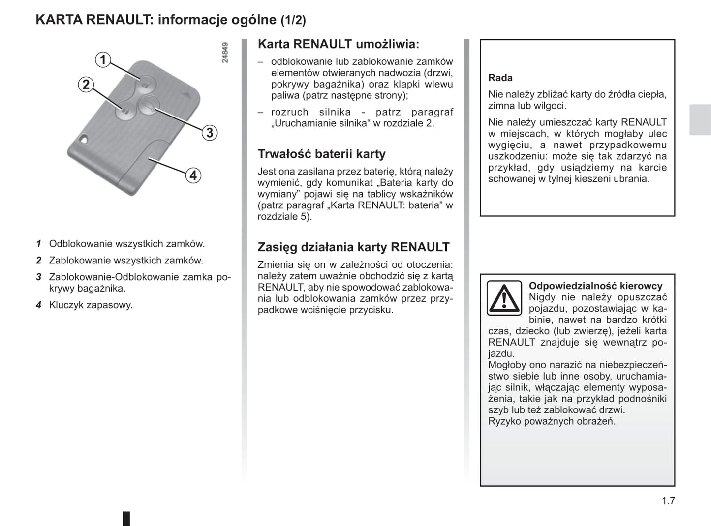 2009-2012 Renault Clio Manuel du propriétaire | Polonais