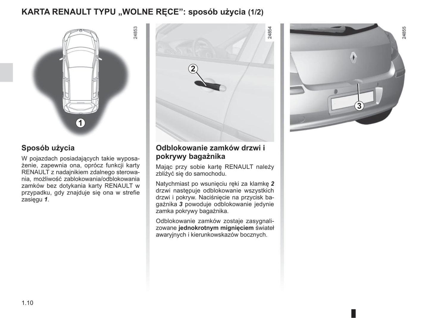 2009-2012 Renault Clio Manuel du propriétaire | Polonais