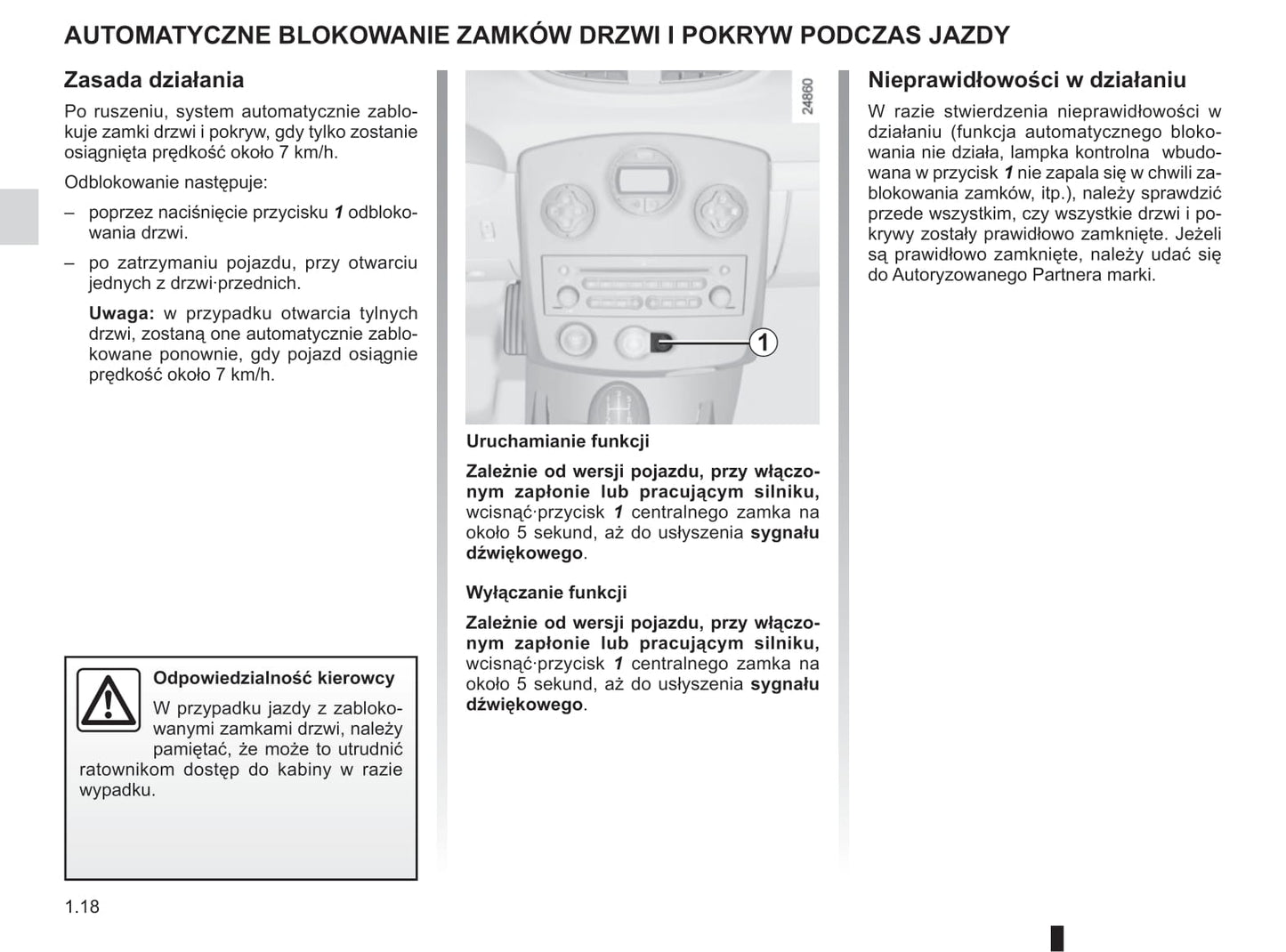 2009-2012 Renault Clio Manuel du propriétaire | Polonais