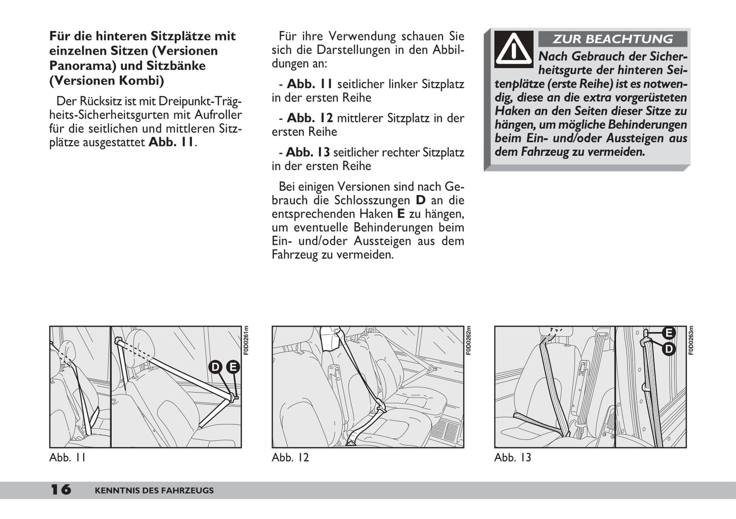 1993-2006 Fiat Ducato Manuel du propriétaire | Allemand