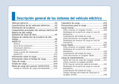 2018-2019 Hyundai Ioniq Bedienungsanleitung | Spanisch