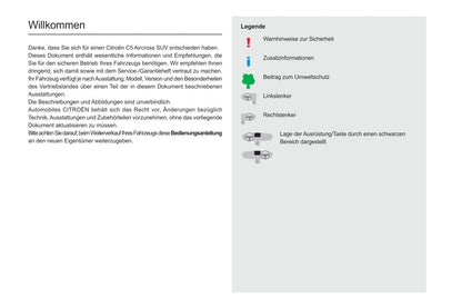 2020-2023 Citroën C5 Aircross Manuel du propriétaire | Allemand