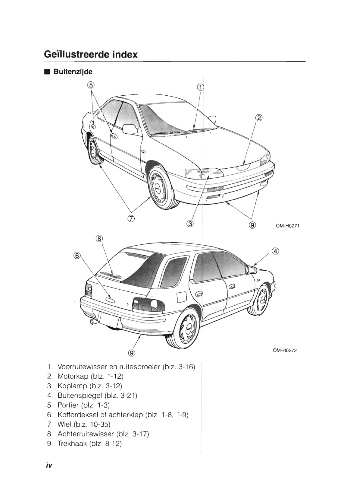 1993-1998 Subaru Impreza Bedienungsanleitung | Niederländisch