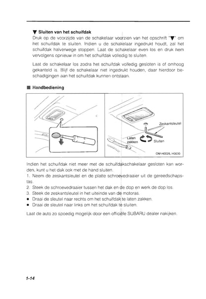 1993-1998 Subaru Impreza Bedienungsanleitung | Niederländisch