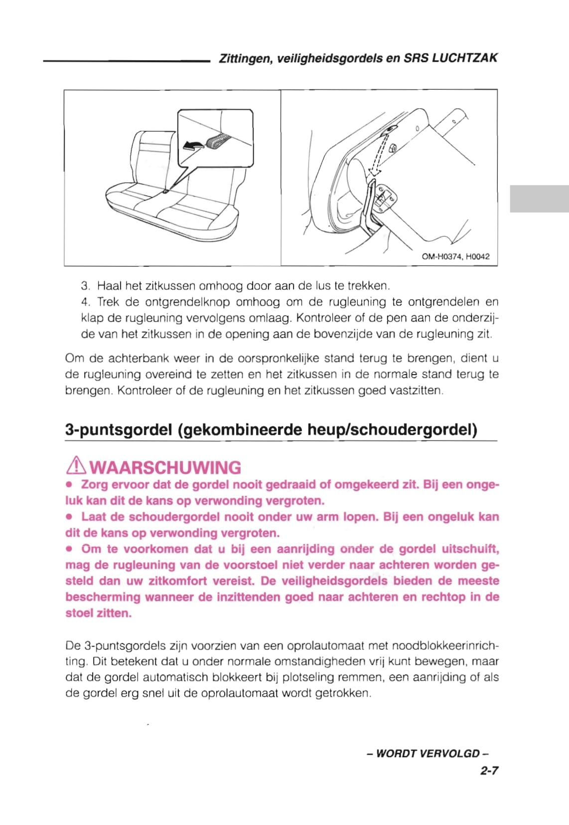 1993-1998 Subaru Impreza Bedienungsanleitung | Niederländisch