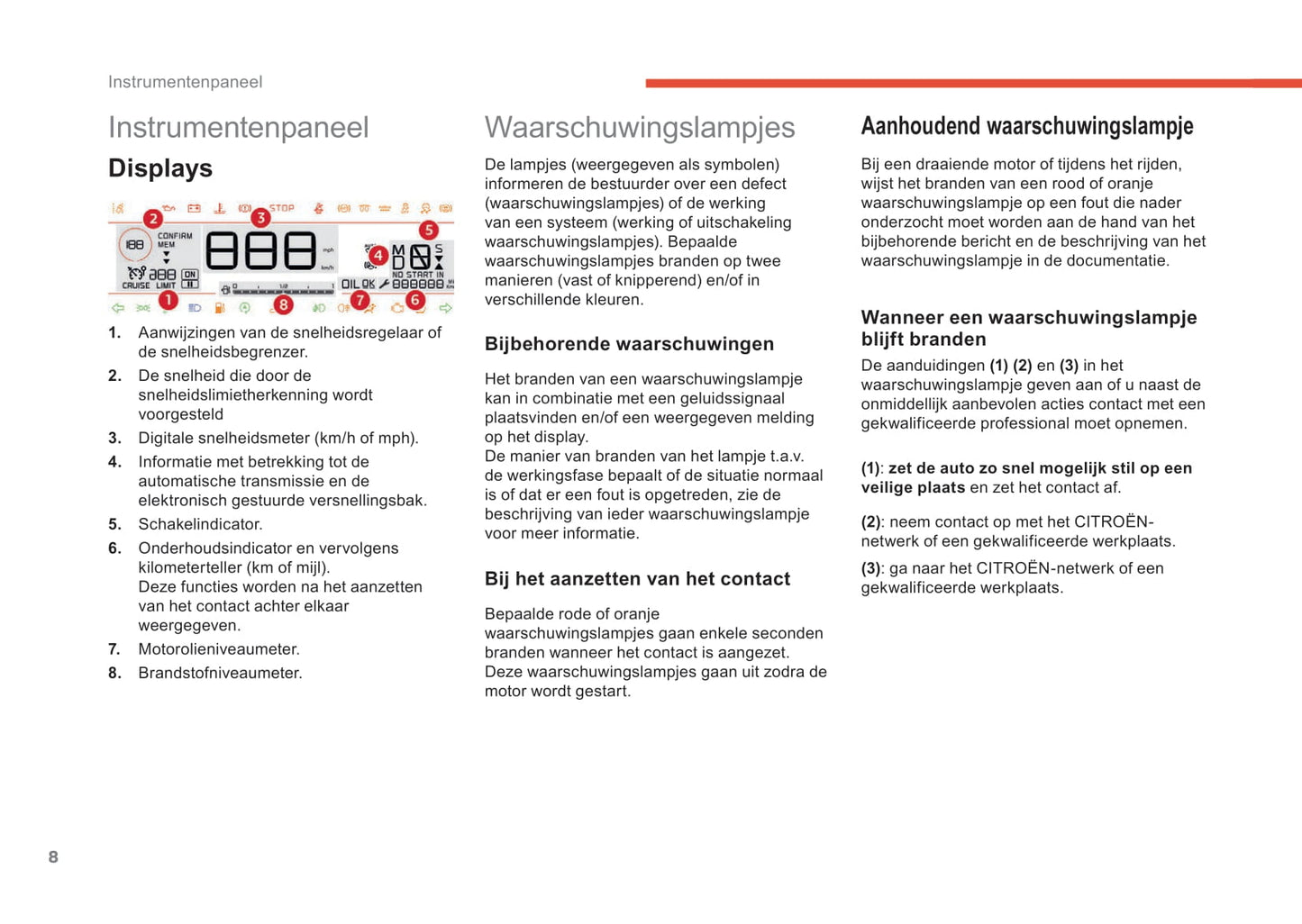 2018-2019 Citroën C4 Cactus Owner's Manual | Dutch