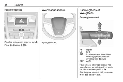 2015-2016 Opel Zafira/Zafira Tourer Bedienungsanleitung | Französisch