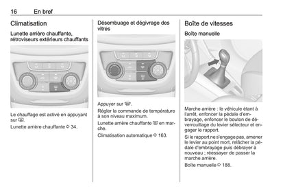 2015-2016 Opel Zafira/Zafira Tourer Bedienungsanleitung | Französisch