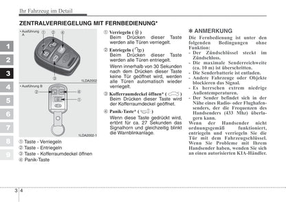 2006-2007 Kia Cerato Owner's Manual | German