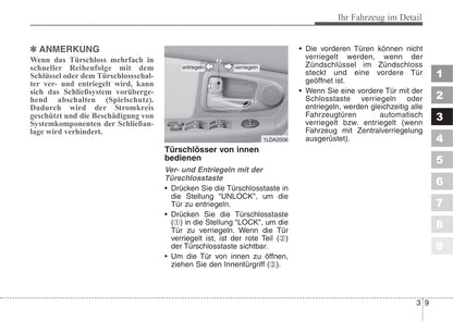 2006-2007 Kia Cerato Owner's Manual | German