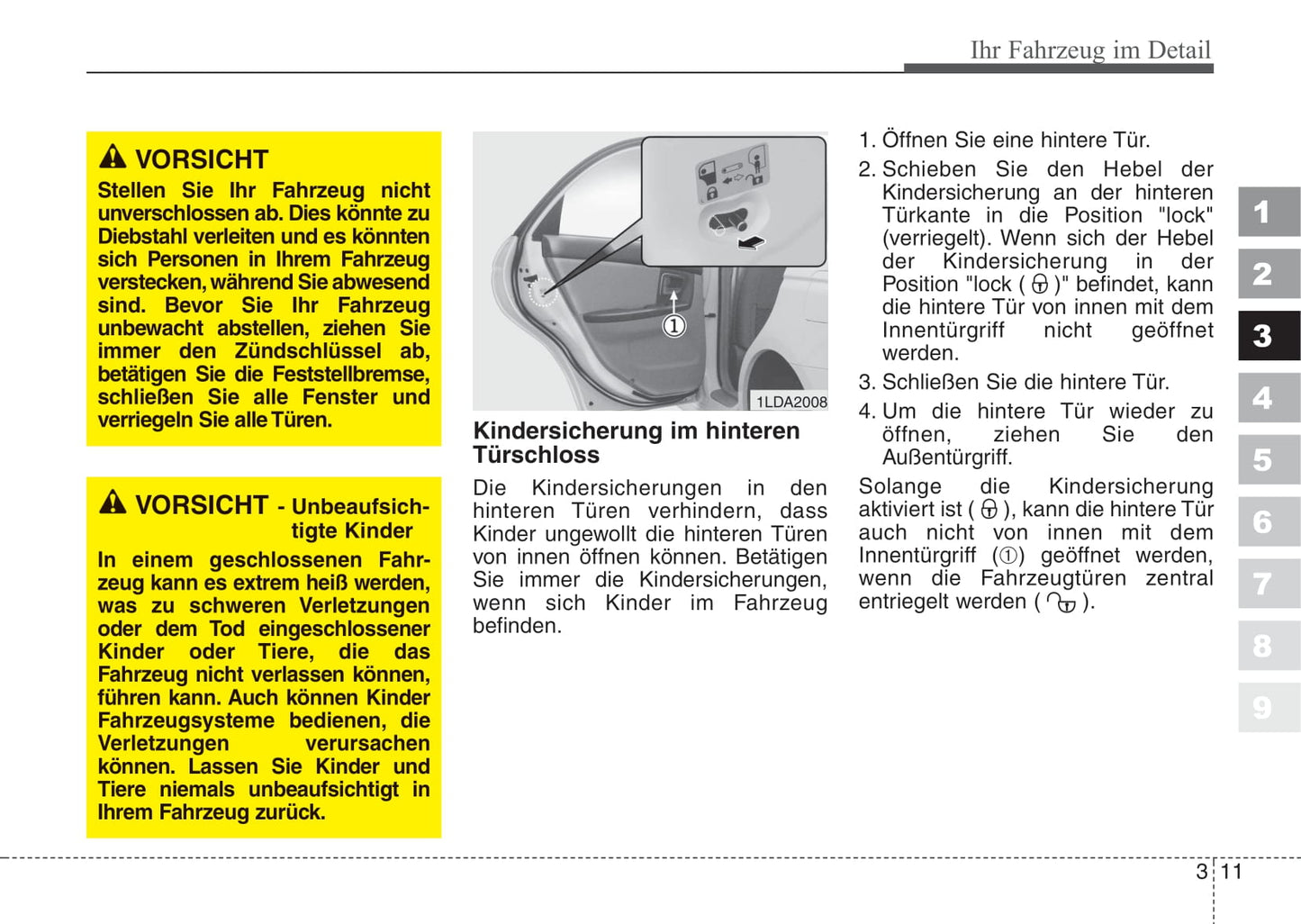 2006-2007 Kia Cerato Owner's Manual | German