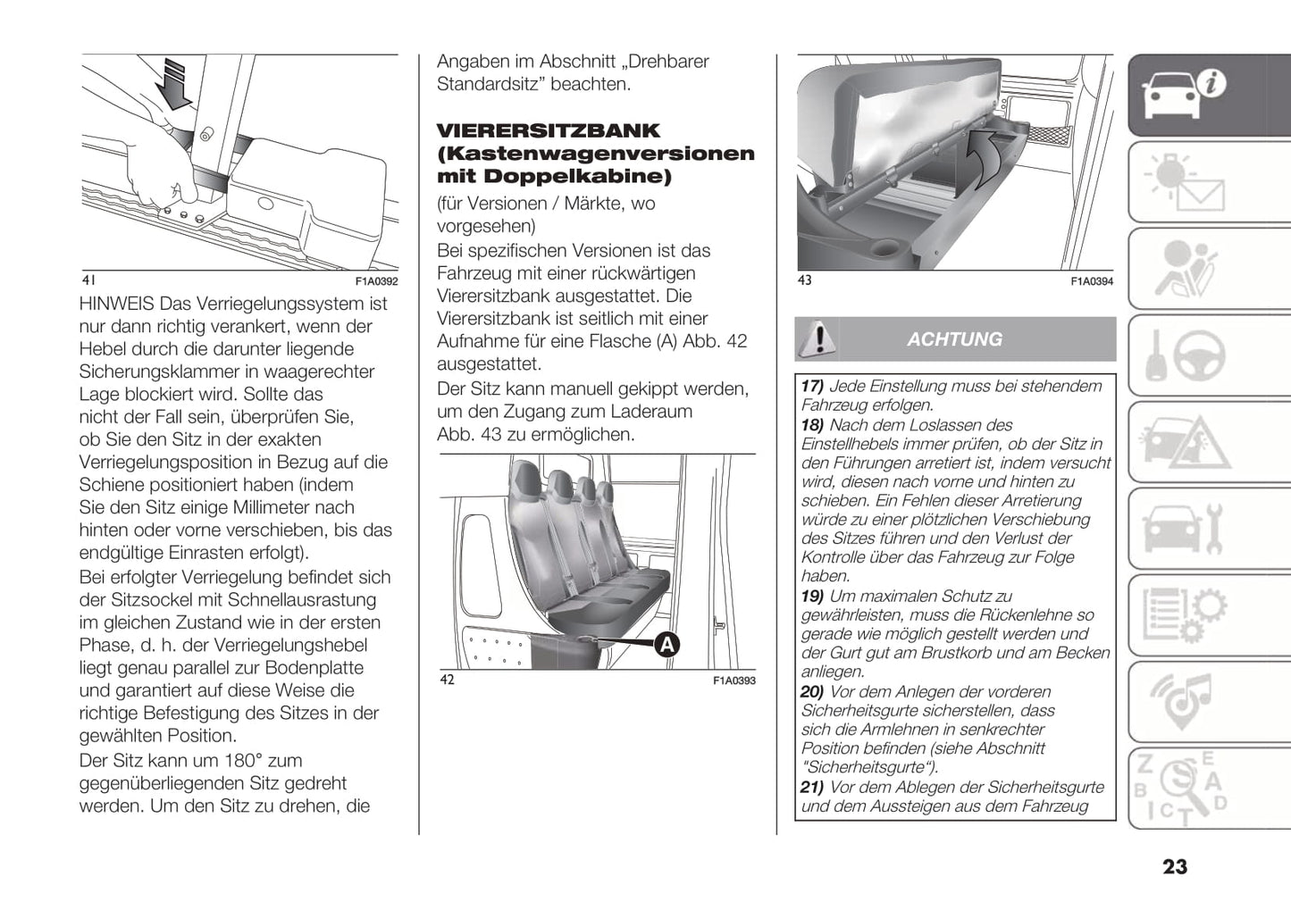 2018-2019 Fiat Ducato Bedienungsanleitung | Deutsch