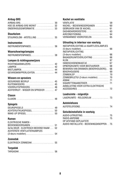 2002-2003 Land Rover Freelander Owner's Manual | Dutch